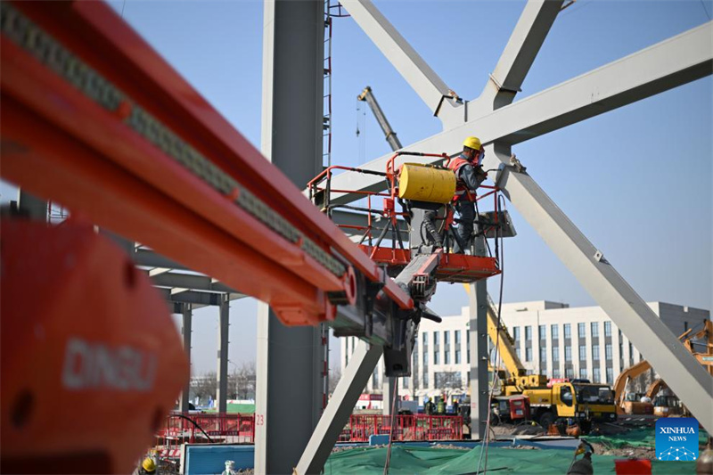 Zweite Endmontagelinie für die A320-Familie von Airbus Tianjin im Bau