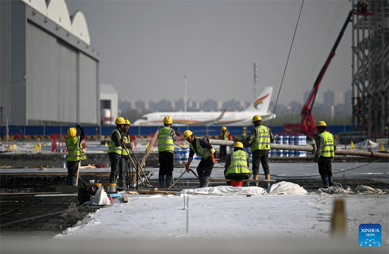 Zweite Endmontagelinie für die A320-Familie von Airbus Tianjin im Bau