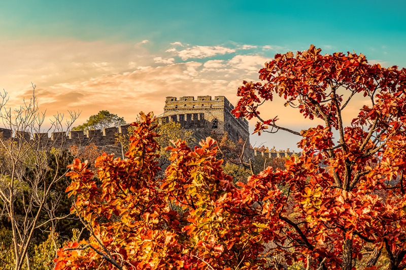 Atemberaubende Herbstlandschaften an der Gro?en Mauer